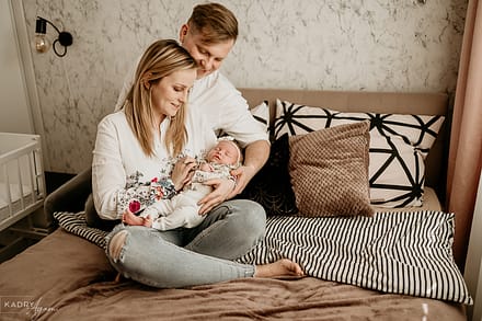 Sesja noworodkowa w domu w Krakowie