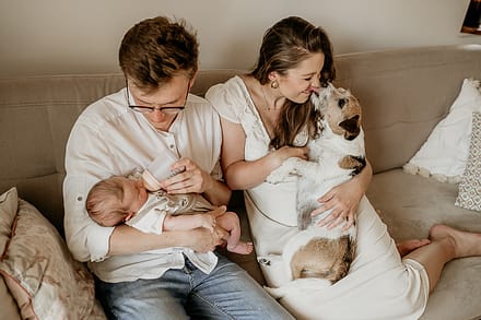 Sesja noworodkowa z rodzicami w domu Kraków