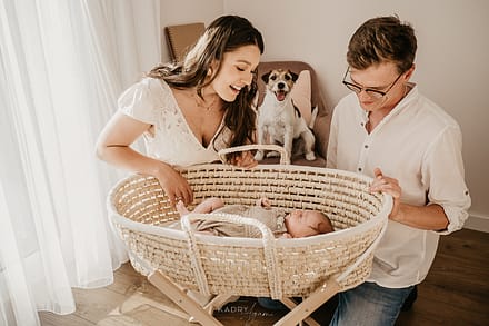 Naturalna Sesja noworodkowa w domu Kraków