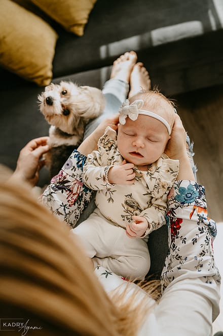 Naturalna Sesja noworodkowa w domu Kraków